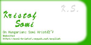 kristof somi business card